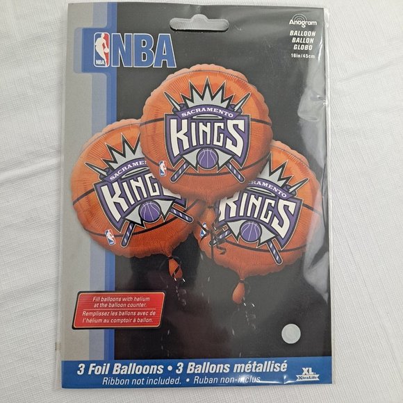 NBA Sacramento Kings Foil Balloons basketball party sports fan Three Pack - Picture 1 of 6
